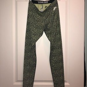 Nike Lime Green Cheetah Print Leggings